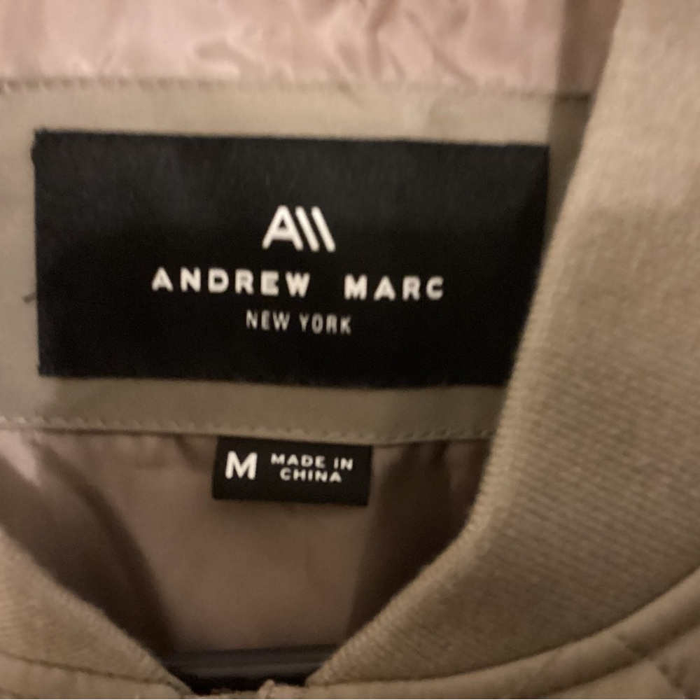 Andrew Marc NY Quilted Jacket size Medium kind of olive green/grey - Picture 4 of 8